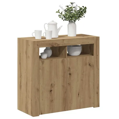 Komoda s LED svjetlima boja hrasta 80x35x75cm konstruirano drvo - Hrast artisan 80 x 35 x 75 cm Cijena