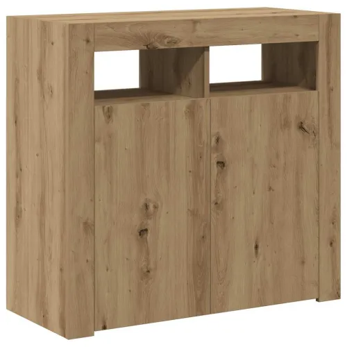 Komoda s LED svjetlima boja hrasta 80x35x75cm konstruirano drvo - Hrast artisan 80 x 35 x 75 cm Cijena