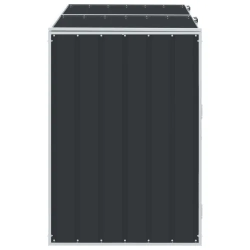 Spremište za kante za smeće - Spremište za 2 kante za otpad antracit 144x81x113 cm čelično - Antracit 2 Cijena