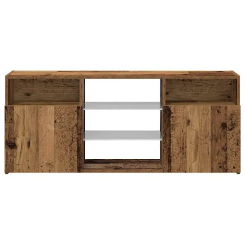 TV ormarić LED boja drva 120x30x50 cm konstruirano drvo - Staro drvo 1 Cijena