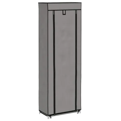 Ormarić za cipele s pokrovom od tkanine 57 x 29 x 162 cm sivi - Siva 1 1 1 Cijena