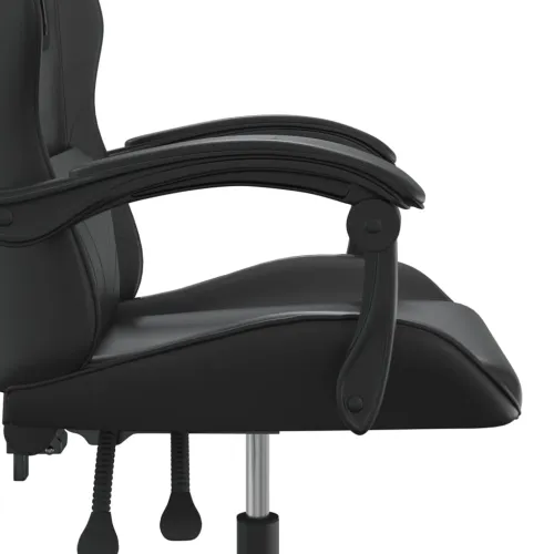Gaming stolica od umjetne kože crna - Crna Bez naslona za noge Cijena