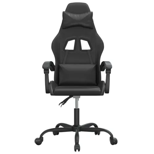 Gaming stolica od umjetne kože crna - Crna Bez naslona za noge Cijena