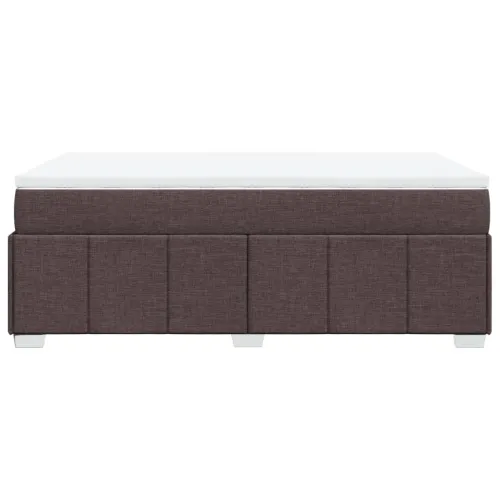 Krevet box spring s madracem tamnosmeđi 120 x 190 cm od tkanine - Tamno smeđa 120 x 190 cm Cijena