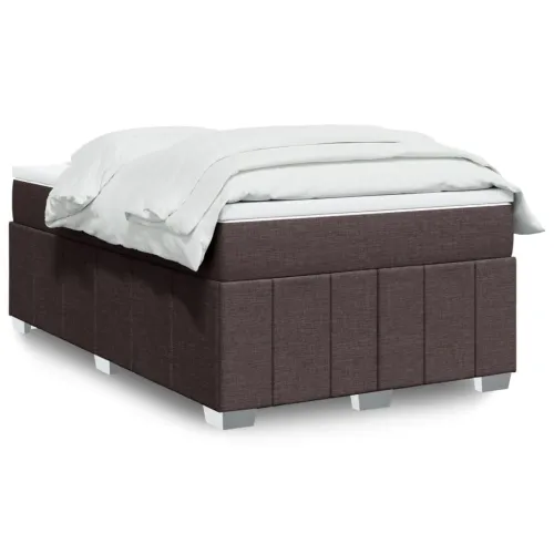 Krevet box spring s madracem tamnosmeđi 120 x 190 cm od tkanine - Tamno smeđa 120 x 190 cm Cijena