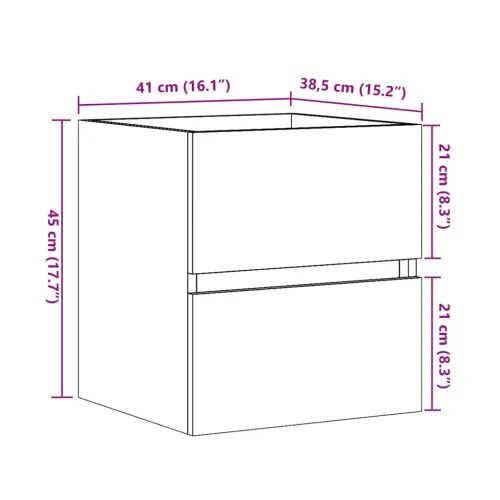 Ormarić za Lavabo - Umivaonik boja hrasta sonome 41x38,5x45 cm drveni - Sonoma hrast 41 x 38.5 x 45 cm Cijena