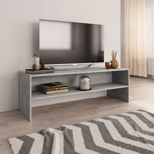 TV ormarić siva boja betona 120 x 40 x 40 cm konstruirano drvo - Beton siva Cijena