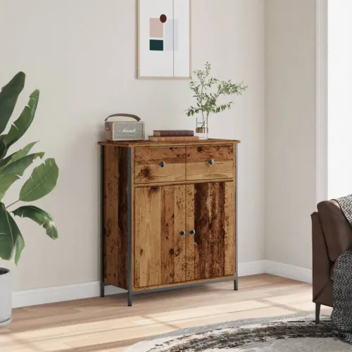 Komoda boja staro drvo 70x30x80 cm od konstruiranog drva - Staro drvo Cijena