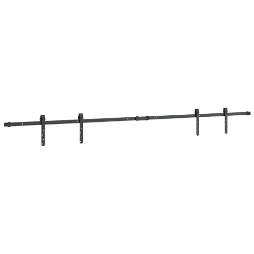 Komplet kliznih vrata ormarića 213 cm ugljični čelik - 213 cm 1 Dvokrilna vrata Crna Cijena