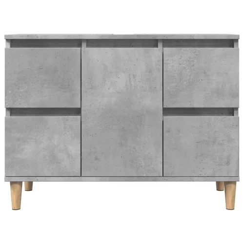 Ormarić za Lavabo - Umivaonik siva boja betona 80 x 33 x 60 cm drveni - Beton siva Cijena