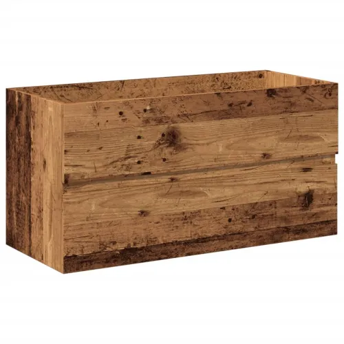Ormarić za Lavabo - Umivaonik s ugradbenim umivaonikom Staro drvo - Staro drvo 90 x 38.5 x 45 cm bez slavine i odvoda Cijena