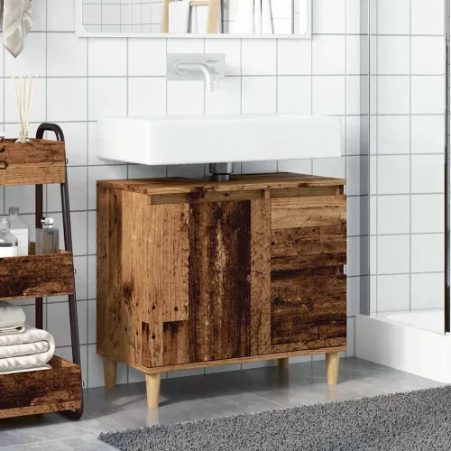 Ormarić za Lavabo - Umivaonik boja drva 65x33x60 cm konstruirano drvo - Staro drvo Cijena