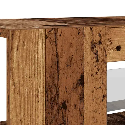 TV ormarić LED boja drva 135x39x30 cm konstruirano drvo - Staro drvo 1 Cijena