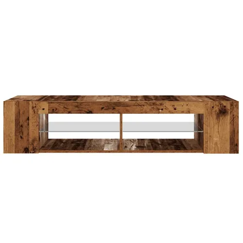 TV ormarić LED boja drva 135x39x30 cm konstruirano drvo - Staro drvo 1 Cijena