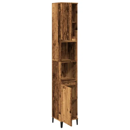 Kupaonski ormarić staro drvo 30x30x190 cm konstruirano drvo - Staro drvo 1 Cijena