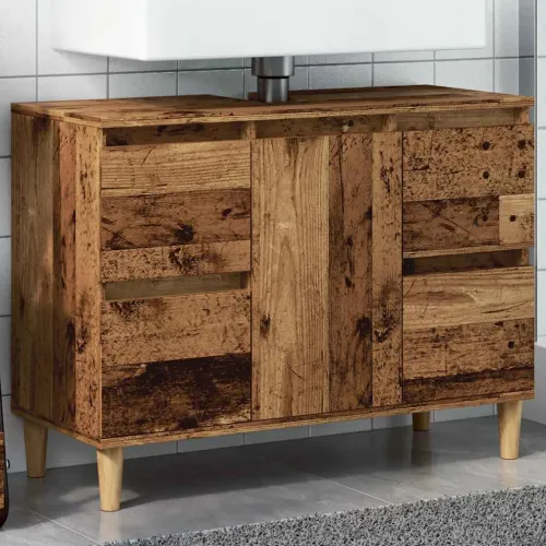 Ormarić za Lavabo - Umivaonik boja drva 80x33x60 cm konstruirano drvo - Staro drvo Cijena