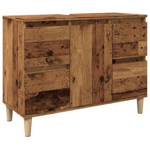 Ormarić za Lavabo - Umivaonik boja drva 80x33x60 cm konstruirano drvo - Staro drvo Cijena