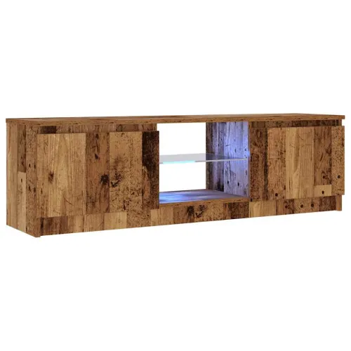 TV ormarić LED boja drva 120x30x36 cm konstruirano drvo - Staro drvo 120 x 30 x 36 cm 1 Cijena