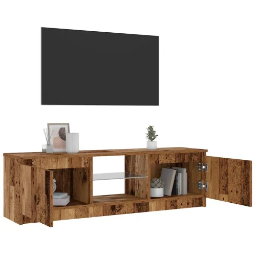 TV ormarić LED boja drva 120x30x36 cm konstruirano drvo - Staro drvo 120 x 30 x 36 cm 1 Cijena