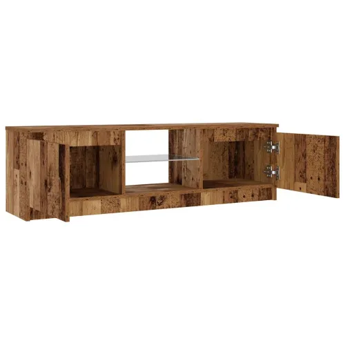 TV ormarić LED boja drva 120x30x36 cm konstruirano drvo - Staro drvo 120 x 30 x 36 cm 1 Cijena