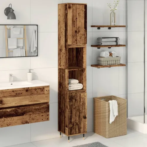 Kupaonski ormarić staro drvo 30x30x190 cm konstruirano drvo - Staro drvo 1 1 Staro drvo Cijena