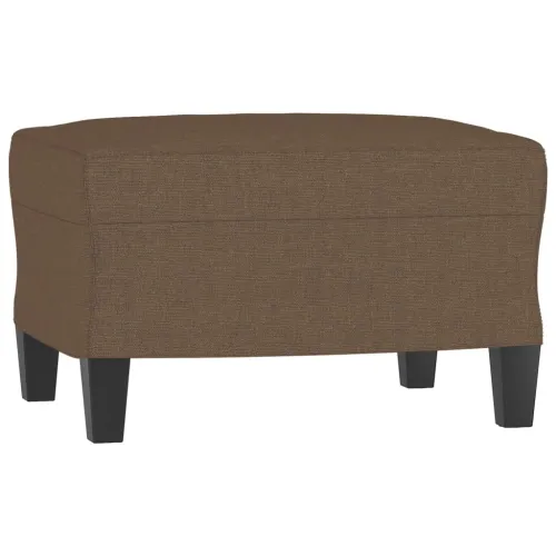3-dijelni set sofa smeđi od tkanine - Smeđa s jastučićima i tabureom Cijena