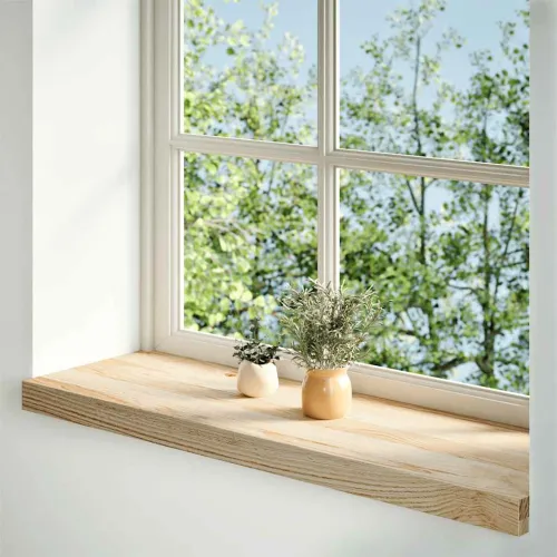 Prozorske klupice 2 kom 70x25x2 cm netretirane masivne hrast - Prirodna 70 x 25 x 2 cm Cijena
