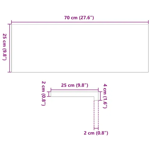 Prozorske klupice 2 kom 70x25x2 cm netretirane masivne hrast - Prirodna 70 x 25 x 2 cm Cijena
