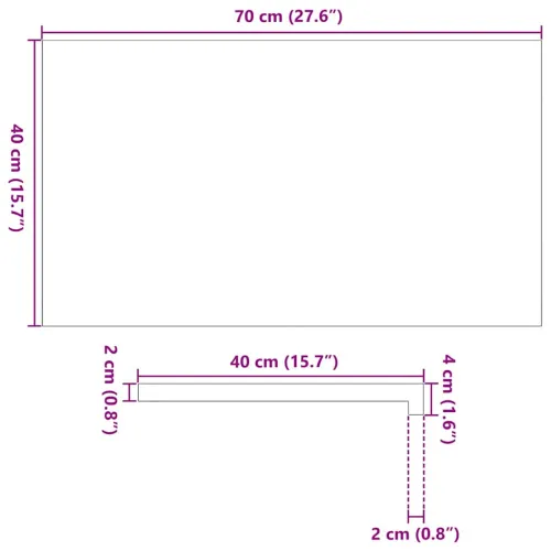 Prozorske klupice 2 kom 70x40x2 cm netretirane masivne hrast - Prirodna 70 x 40 x 2 cm Cijena