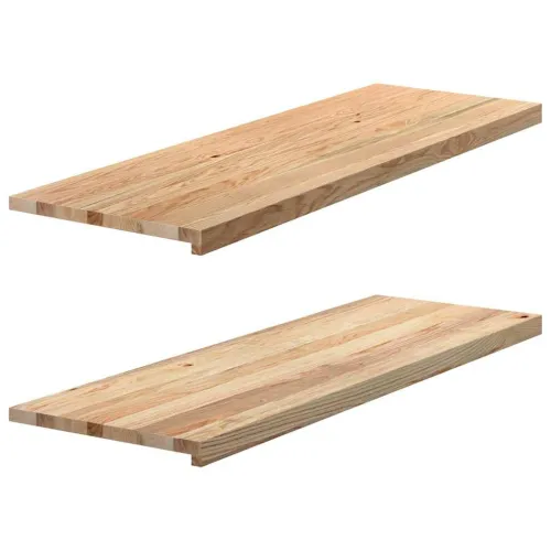 Prozorske klupice 2 kom 120x40x2 cm netretirane masivne hrast - Prirodna 120 x 40 x 2 cm Cijena