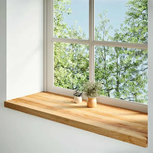 Prozorske klupice 2 kom svijetlosmeđe 120x40x2 cm masivne hrast - Svjetlosmeđa 120 x 40 x 2 cm Cijena