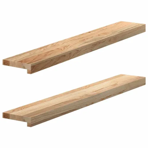 Prozorske klupice 2 kom 100x15x2 cm netretirane masivne hrast - Prirodna 100 x 15 x 2 cm Cijena