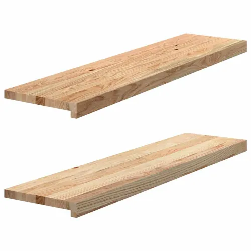 Prozorske klupice 2 kom 100x25x2 cm netretirane masivne hrast - Prirodna 100 x 25 x 2 cm Cijena