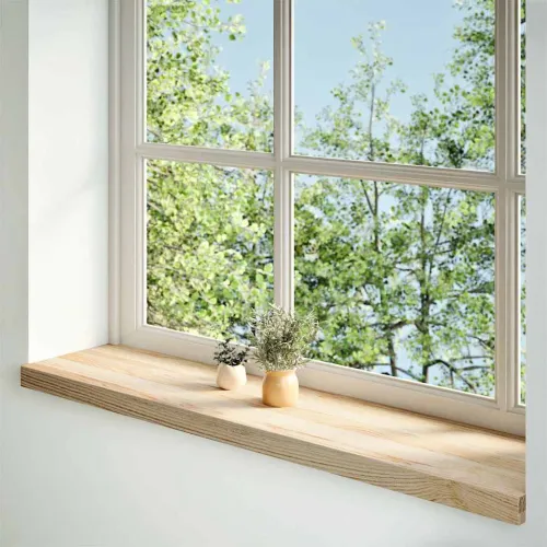 Prozorske klupice 2 kom 120x25x2 cm netretirane masivne hrast - Prirodna 120 x 25 x 2 cm Cijena