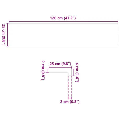Prozorske klupice 2 kom 120x25x2 cm netretirane masivne hrast - Prirodna 120 x 25 x 2 cm Cijena