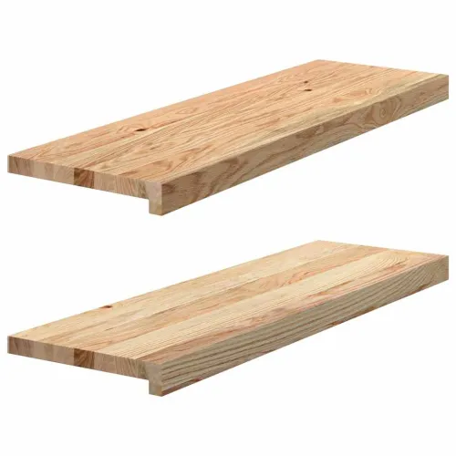 Prozorske klupice 2 kom 80x30x2 cm netretirane masivne hrast - Prirodna 80 x 30 x 2 cm Cijena