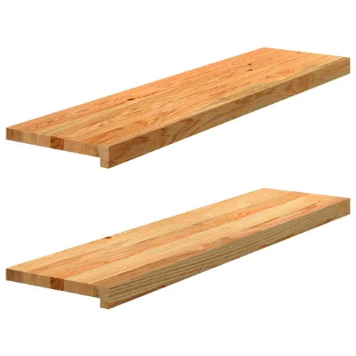 Prozorske klupice 2 kom svijetlosmeđe 100x25x2 cm masivne hrast - Svjetlosmeđa 100 x 25 x 2 cm Cijena