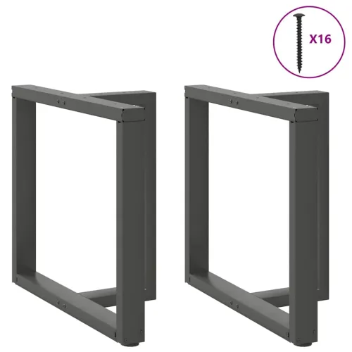Noge za blagovaonski stol T-oblika 2 kom antracit 80x35x(72-73) cm čelik - Antracit 80 x 35 x (72-73) cm Cijena