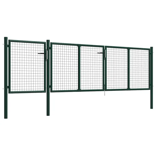 Dvorišna vrata - Vrtna vrata Čelik 400x75 cm Zelena - Zelena 400 x 75 cm Cijena