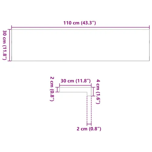 Prozorske klupice 2 kom 110x30x2 cm netretirane masivne hrast - Prirodna 110 x 30 x 2 cm Cijena