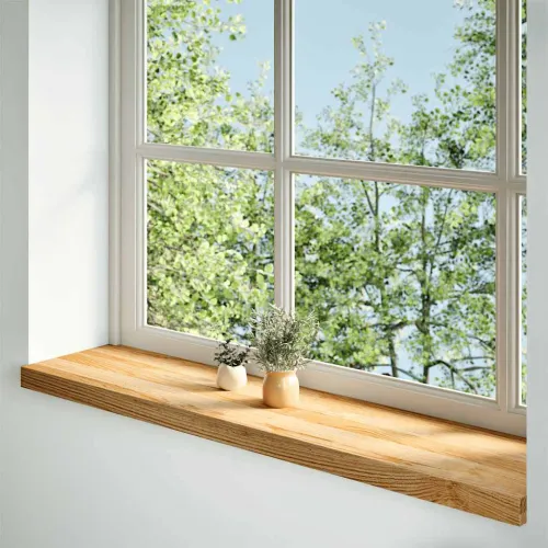 Prozorske klupice 2 kom svijetlosmeđe 110x30x2 cm masivne hrast - Svjetlosmeđa 110 x 30 x 2 cm Cijena