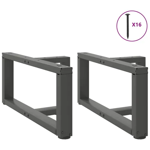 Noge za klub stolić T-oblika 2 kom antracit 60x25x(30-31) cm čelik - Antracit 60 x 25 x (30-31) cm Cijena