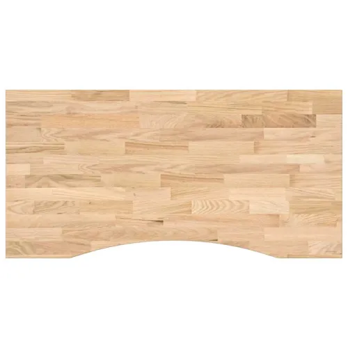 Ploča za radni stol 100x50x2,5cm netretirane masivne hrastovine - Prirodna 100 x 50 x 2.5 cm Cijena
