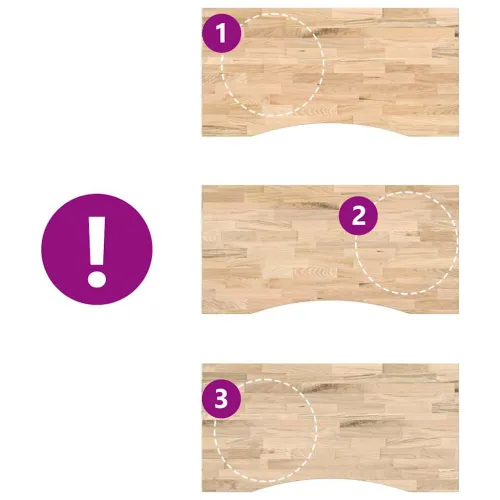 Ploča za radni stol 100x50x2,5cm netretirane masivne hrastovine - Prirodna 100 x 50 x 2.5 cm Cijena