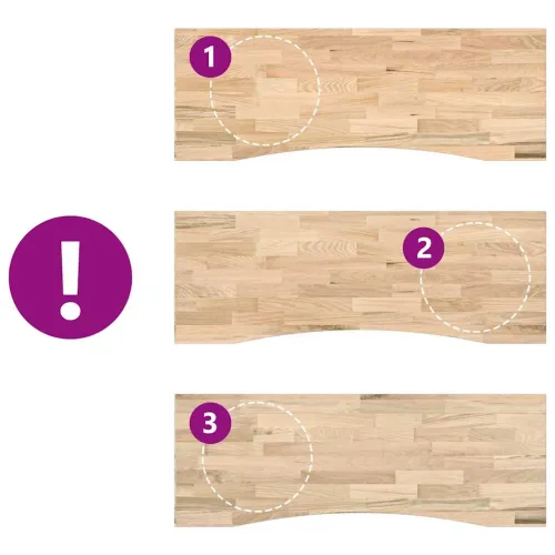 Ploča za radni stol 140x60x2,5cm netretirane masivne hrastovine - Prirodna 140 x 60 x 2.5 cm Cijena
