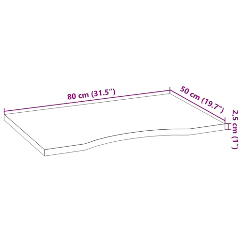 Ploča za radni stol svjetlosmeđa 80x50x2,5 cm drveni pravokutni - Svjetlosmeđa 80 x 50 x 2.5 cm Cijena