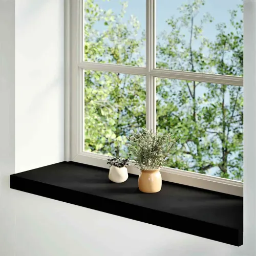 Prozorske klupice 2 kom smeđe-crne 80x30x2 cm masivne hrast - Tamno smeđa 80 x 30 x 2 cm Cijena