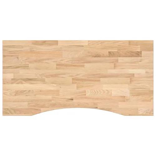 Ploča za radni stol 100x60x2,5cm netretirane masivne hrastovine - Prirodna 100 x 60 x 2.5 cm Cijena