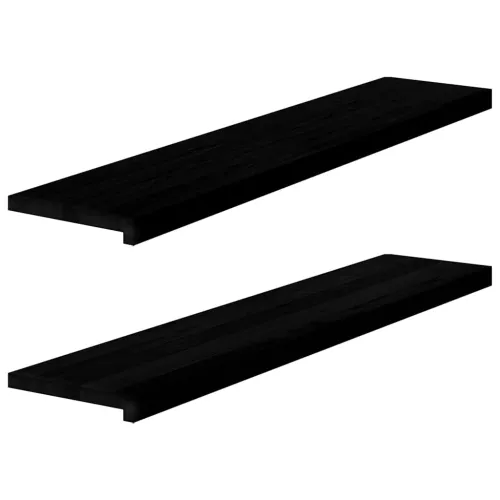 Prozorske klupice 2 kom smeđe-crne 120x30x2 cm masivne hrast - Tamno smeđa 120 x 30 x 2 cm Cijena
