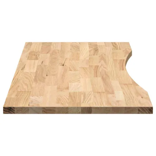 Ploča za radni stol 120x50x2,5cm netretirane masivne hrastovine - Prirodna 120 x 50 x 2.5 cm Cijena